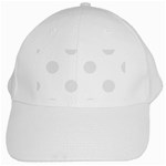 Polka Dots - Pale Gray on White White Cap