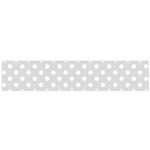 Polka Dots - White on Gainsboro Gray Flano Scarf (Small)