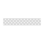 Polka Dots - White on Gainsboro Gray Flano Scarf (Mini)