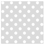 Polka Dots - White on Gainsboro Gray Large Satin Scarf (Square)