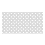 Polka Dots - White on Gainsboro Gray Satin Shawl