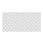 Polka Dots - White on Gainsboro Gray Satin Wrap