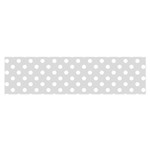 Polka Dots - White on Gainsboro Gray Satin Scarf (Oblong)