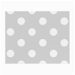 Polka Dots - White on Gainsboro Gray Small Glasses Cloth