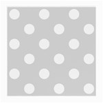 Polka Dots - White on Gainsboro Gray Medium Glasses Cloth (2 Sides)