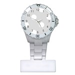 Polka Dots - White on Gainsboro Gray Nurses Watch