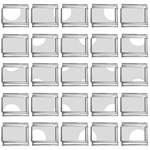Polka Dots - White on Gainsboro Gray 9mm Italian Charm (25 pack)