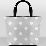 Polka Dots - White on Gainsboro Gray Bucket Bag
