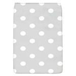 Polka Dots - White on Gainsboro Gray Removable Flap Cover (S)