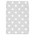 Polka Dots - White on Gainsboro Gray Removable Flap Cover (L)