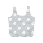 Polka Dots - White on Gainsboro Gray Full Print Recycle Bag (S)