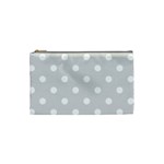 Polka Dots - White on Gainsboro Gray Cosmetic Bag (S)