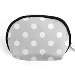 Polka Dots - White on Gainsboro Gray Accessory Pouch (Medium)