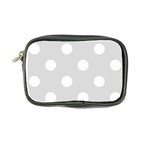 Polka Dots - White on Gainsboro Gray Coin Purse
