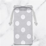 Polka Dots - White on Gainsboro Gray Jewelry Bag