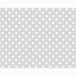 Polka Dots - White on Gainsboro Gray Collage 11  x 14 