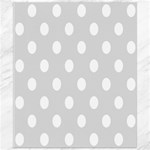 Polka Dots - White on Gainsboro Gray Canvas 8  x 10 