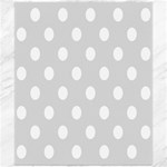 Polka Dots - White on Gainsboro Gray Canvas 20  x 24 