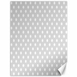 Polka Dots - White on Gainsboro Gray Canvas 36  x 48 