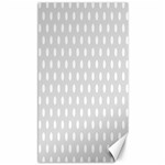 Polka Dots - White on Gainsboro Gray Canvas 40  x 72 