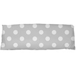 Polka Dots - White on Gainsboro Gray Body Pillow Case (Dakimakura) (One Side)