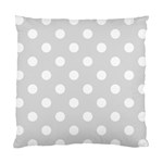 Polka Dots - White on Gainsboro Gray Standard Cushion Case (Two Sides)