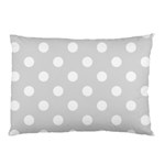 Polka Dots - White on Gainsboro Gray Pillow Case (Two Sides)