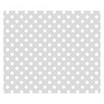 Polka Dots - White on Gainsboro Gray Double Sided Flano Blanket (Small)
