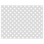 Polka Dots - White on Gainsboro Gray Double Sided Flano Blanket (Medium)