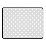 Polka Dots - White on Gainsboro Gray Fleece Blanket (Small) (One Side)