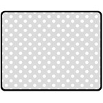 Polka Dots - White on Gainsboro Gray Double Sided Fleece Blanket (Medium) (Two Sides)