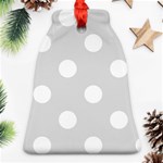 Polka Dots - White on Gainsboro Gray Ornament (Bell)