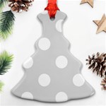 Polka Dots - White on Gainsboro Gray Christmas Tree Ornament (Two Sides)