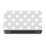 Polka Dots - White on Gainsboro Gray Memory Card Reader with CF