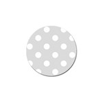 Polka Dots - White on Gainsboro Gray Golf Ball Marker (4 pack)