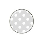 Polka Dots - White on Gainsboro Gray Hat Clip Ball Marker (10 pack)