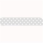Polka Dots - White on Gainsboro Gray Small Bar Mat