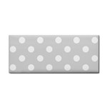 Polka Dots - White on Gainsboro Gray Hand Towel