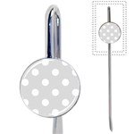 Polka Dots - White on Gainsboro Gray Book Mark