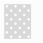 Polka Dots - White on Gainsboro Gray Small Garden Flag (Two Sides)