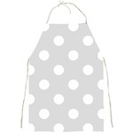 Polka Dots - White on Gainsboro Gray Full Print Apron