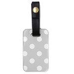 Polka Dots - White on Gainsboro Gray Luggage Tag (One Side)