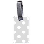 Polka Dots - White on Gainsboro Gray Luggage Tag (Two Sides)