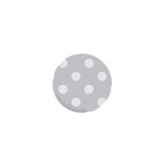 Polka Dots - White on Gainsboro Gray 1  Mini Button