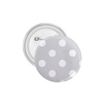 Polka Dots - White on Gainsboro Gray 1.75  Button
