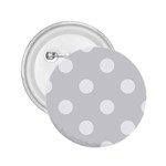 Polka Dots - White on Gainsboro Gray 2.25  Button
