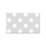Polka Dots - White on Gainsboro Gray Sticker Rectangular (100 pack)