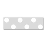 Polka Dots - White on Gainsboro Gray Sticker (Bumper)