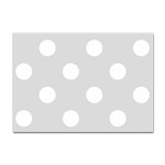 Polka Dots - White on Gainsboro Gray Sticker A4 (100 pack)