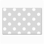 Polka Dots - White on Gainsboro Gray Postcard 4  x 6 